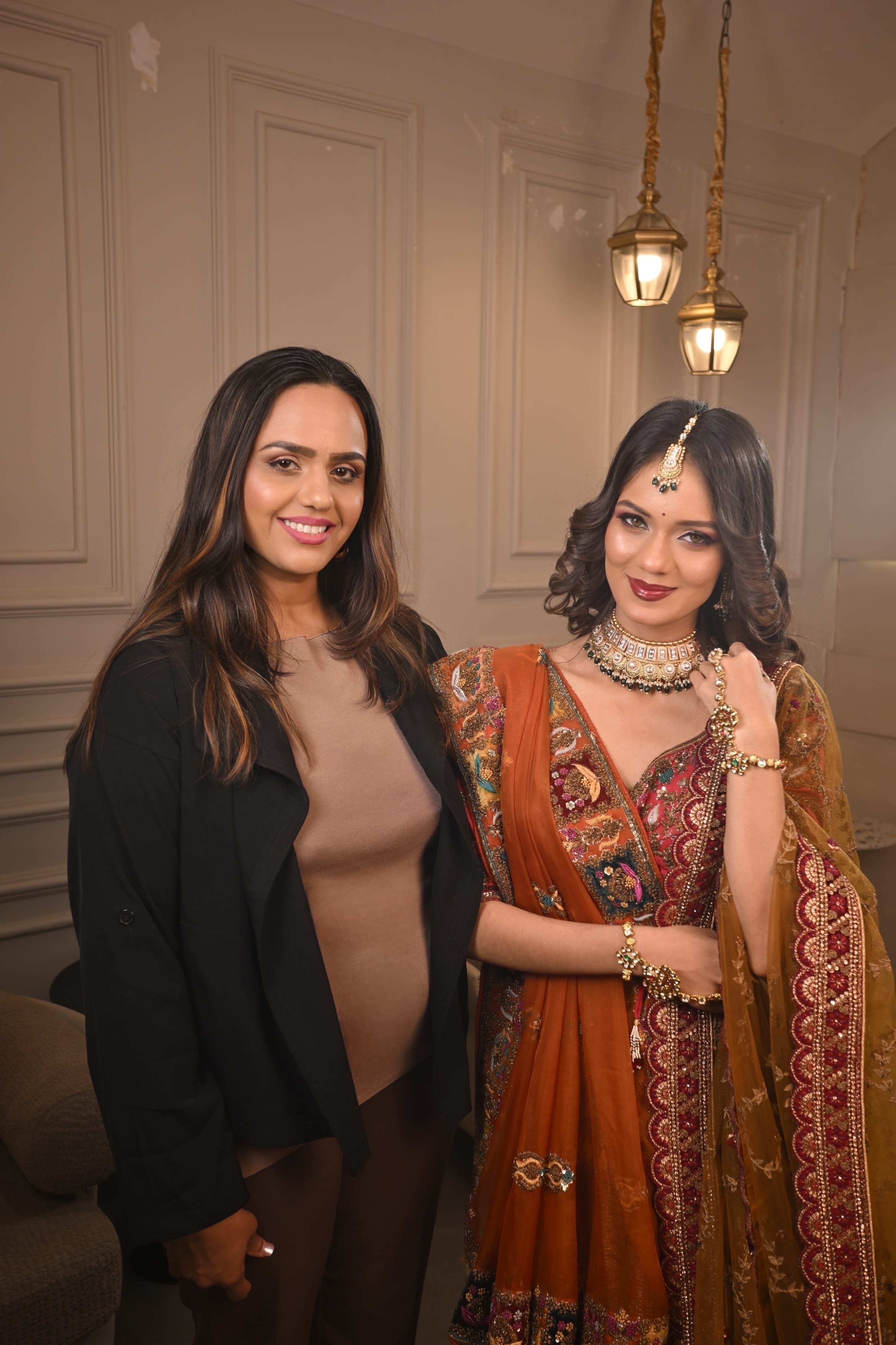 Bold party makeup with smokey eyes